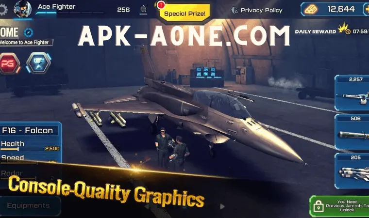 Ace Fighter Mod Apk console quality