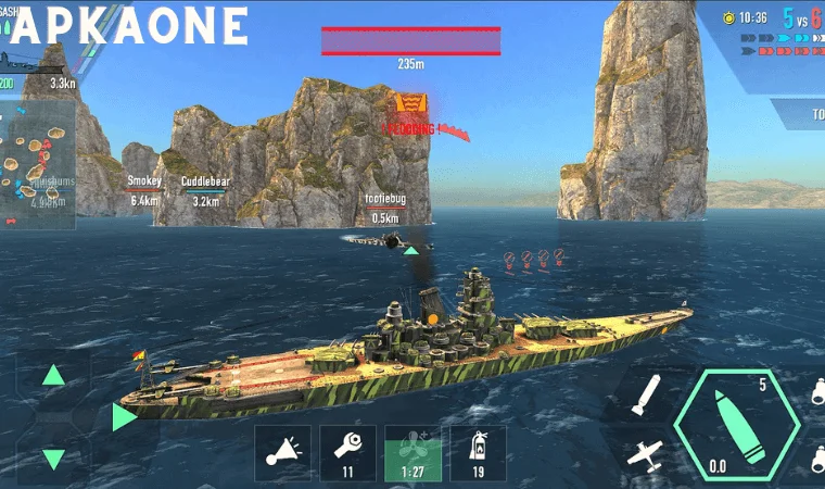 Battle of Warships Mod APK ads free