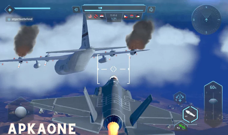 Sky Warriors Mod APK unlocked all jets